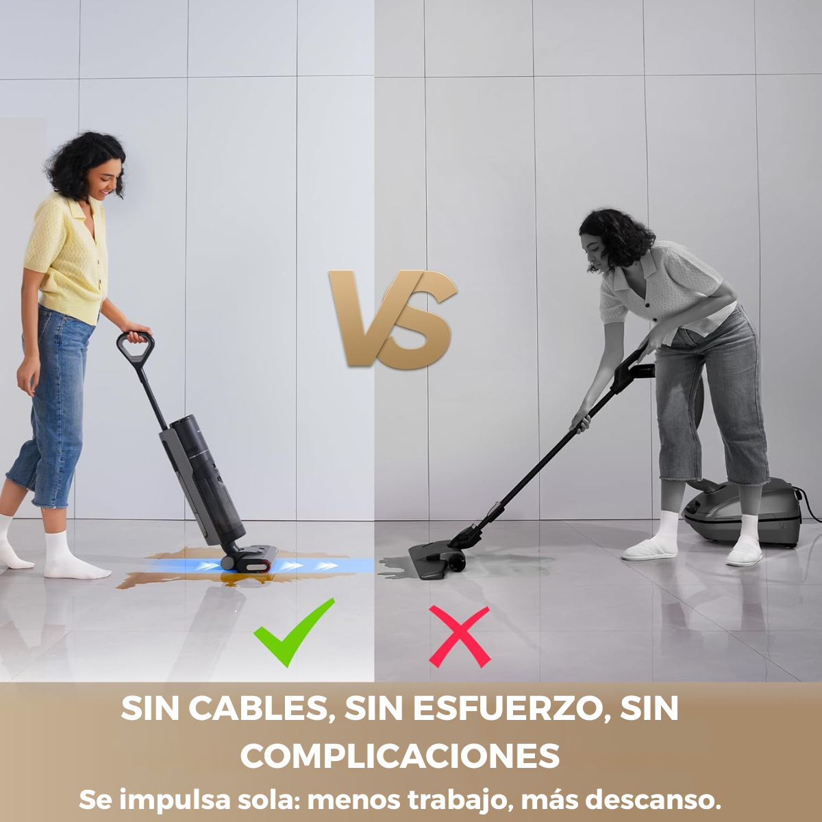 Aspiradora EverClean™ - Aspira, friega y se limpia sola. Así de fácil