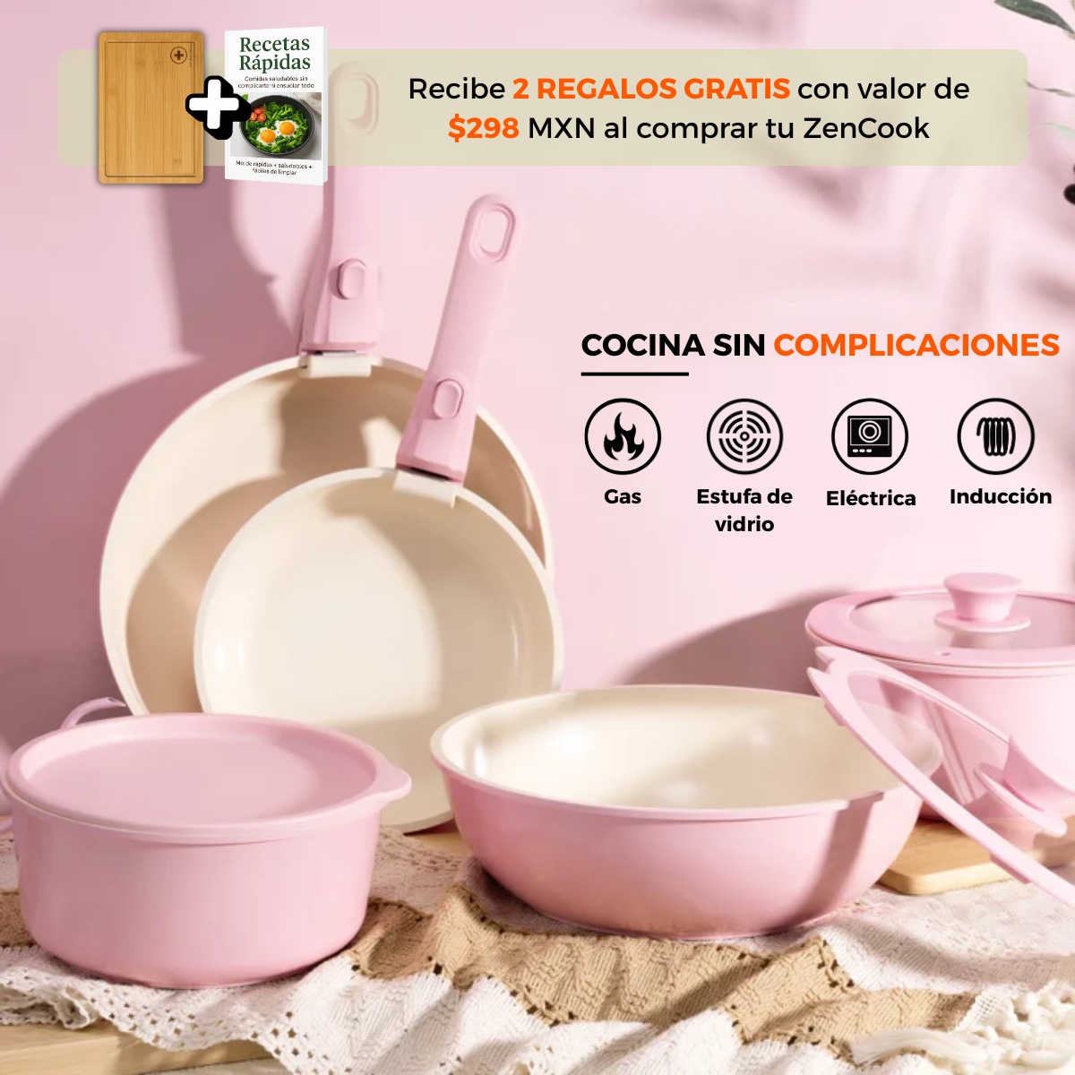 Set Ollas ZenCook™ - Set Cerámico 20 pzs